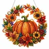 DIY Autumn Sunflower Big Pumpkin Diamond Painting Pendant