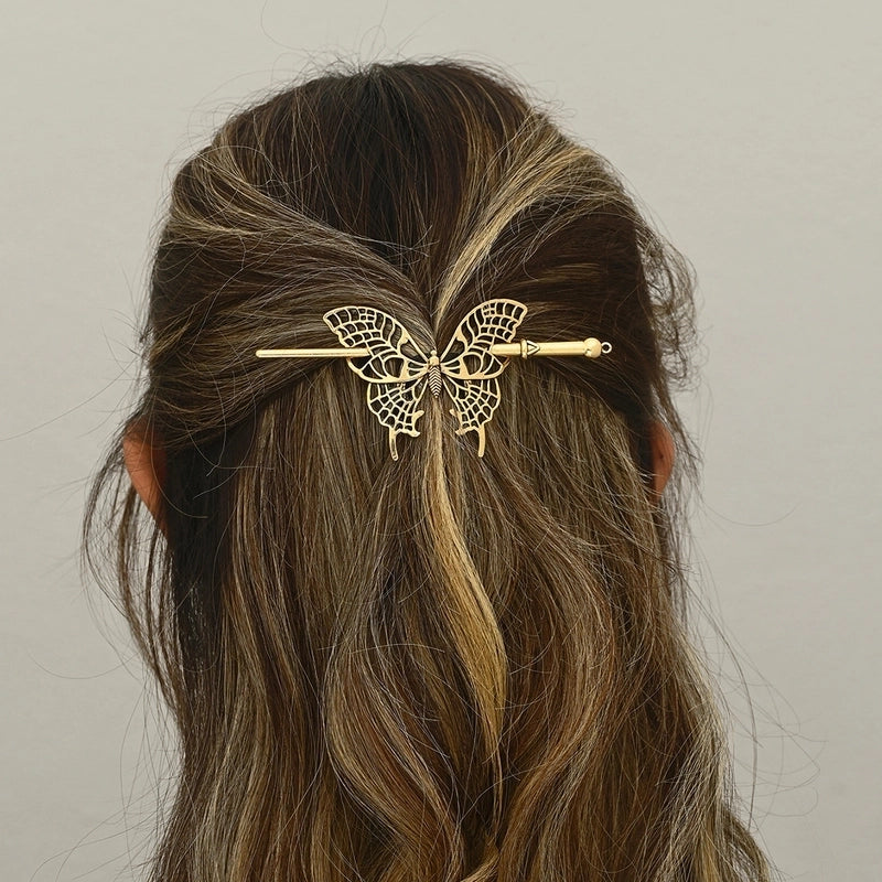 Elegant Classical Minimalist Unisex Butterfly Metal Plating Hair Sticks