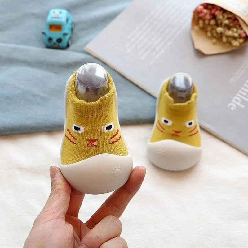 Baby Boys Girls Sock Shoes Non-slip Floor Socks Baby Soft Rubber Sole Toddler Shoes Socks Baby Socks with Rubber Soles