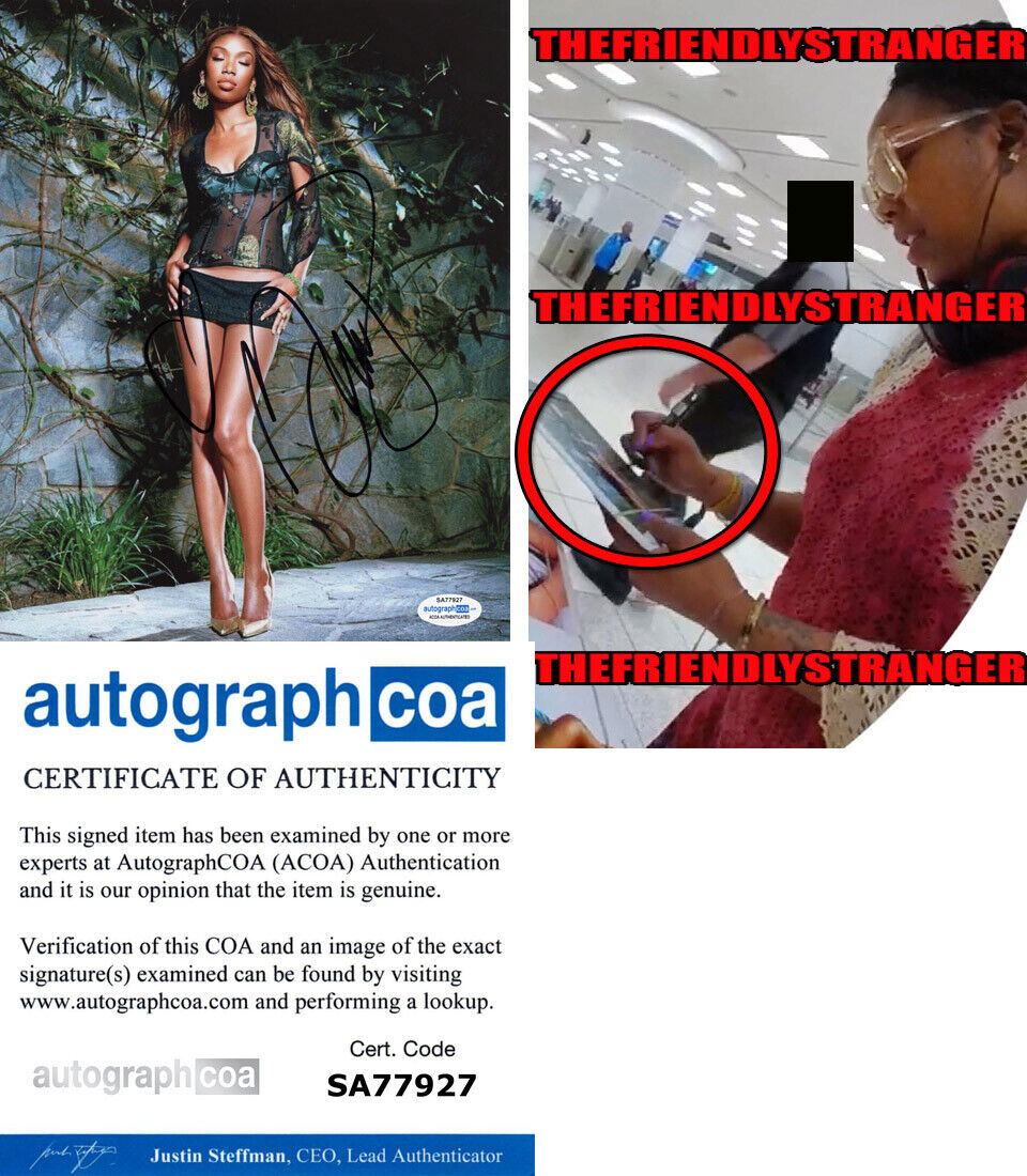 BRANDY NORWOOD signed Autographed 8X10 Photo Poster painting c EXACT PROOF - SEXY Hot ACOA COA