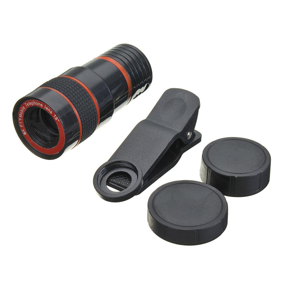 

8X Zoom Telescope Phone Clip Lens Camping Hunting Mobile External Monocular, 501 Original