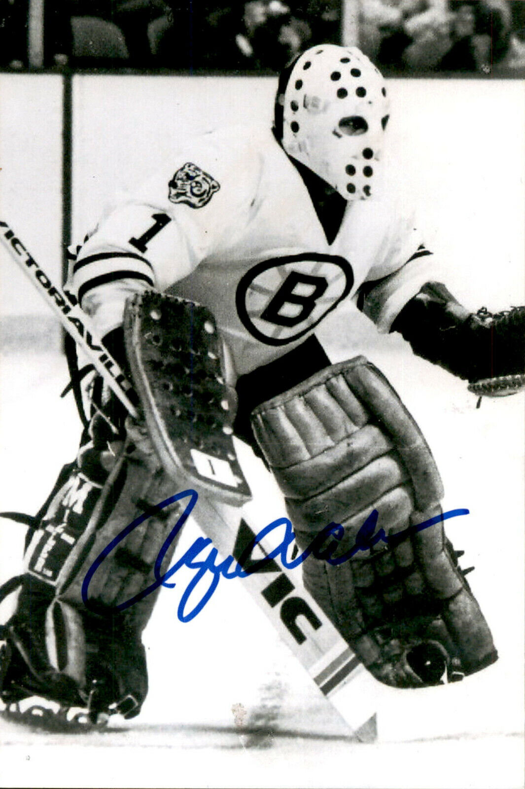 Rogie Vachon SIGNED autographed 4x6 Photo Poster painting BOSTON BRUINS HHOF HALL OF FAM #2