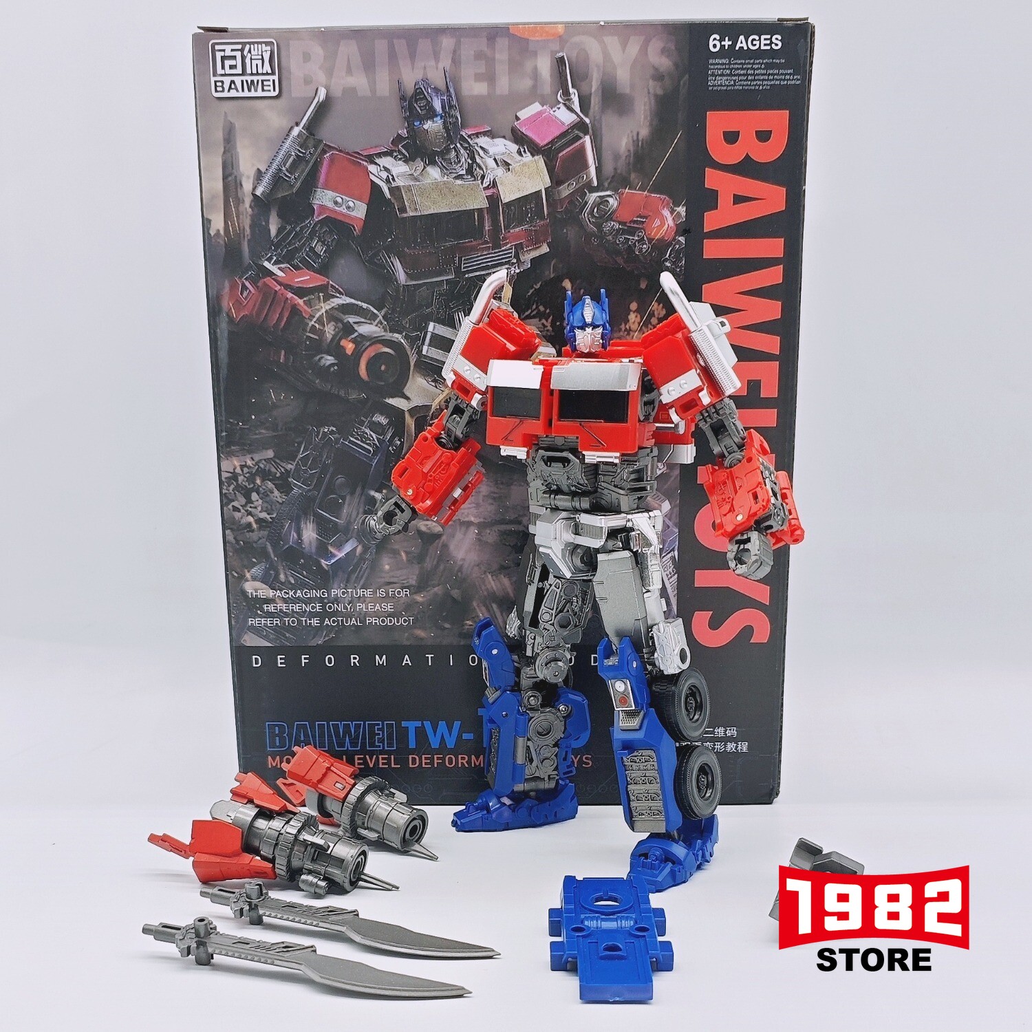 BAIWEI TW-1030B Normal Ver Robot | Transformers-inspired Optimus Primetimus Prime-style Transformers Toy | 7.1in Kids Action Figure