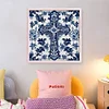 (Stamped/Counted) Blue And White Porcelain-Cross-14CT Cross Stitch 40*40cm/15.75*15.75in