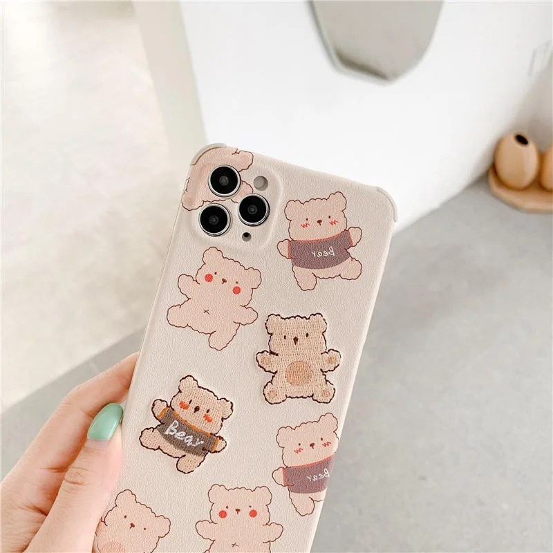 Embroidery Bear Phone Case