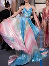 Candy-Colored Pleated Backless Condole Belt Maxi Dresses