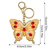 DIYMetal Double Sided Special Shaped Golden Butterfly Diamond Art Keyring Kits