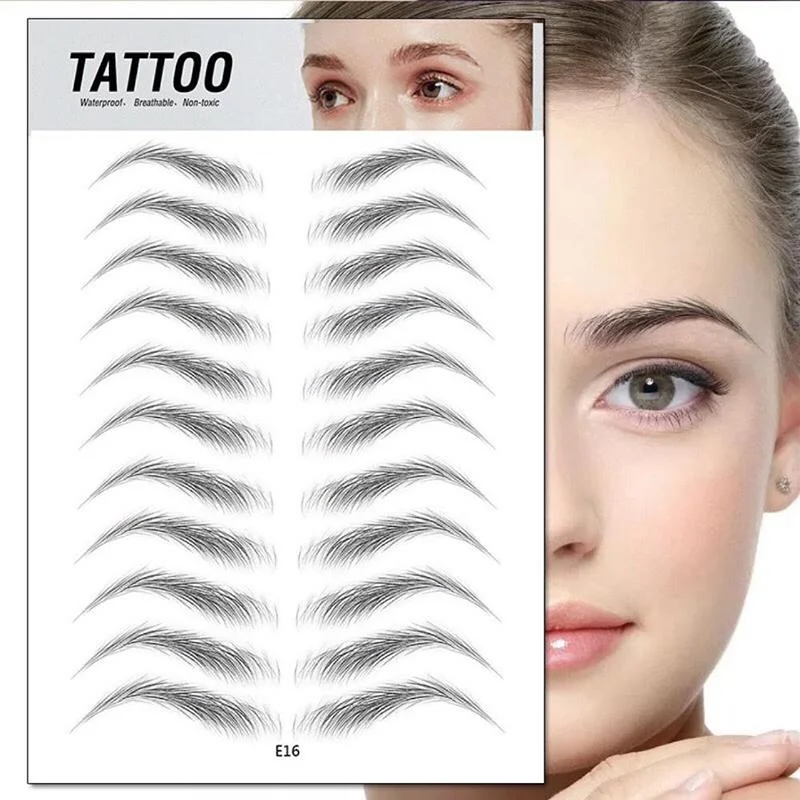 4D Water-Based Hair Like Eyebrow Tattoo Sticker