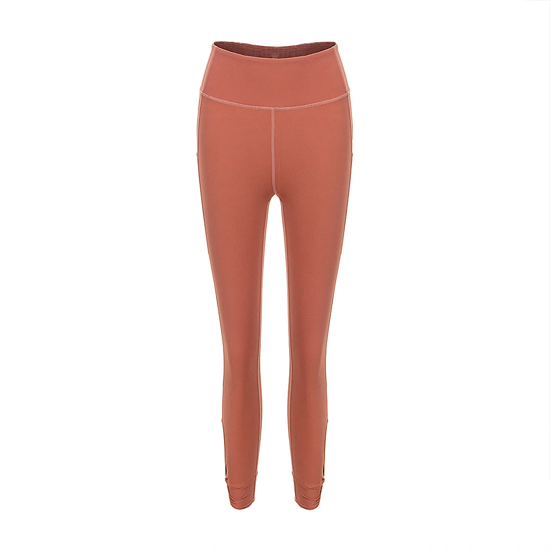Solid Color Breathable Side Pocket Yoga Pants