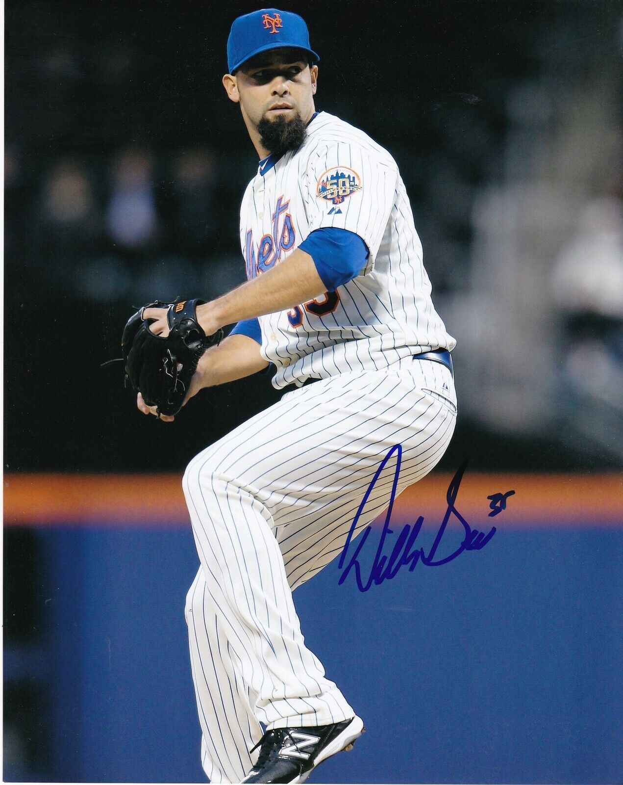 DILLON GEE NEW YORK METS ACTION SIGNED 8x10