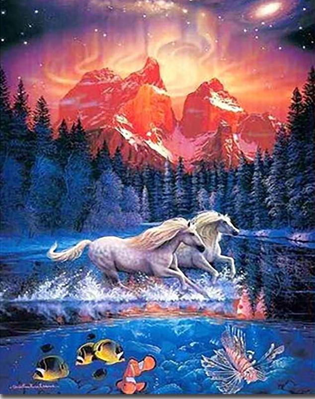 

Horse Running In Magic Land – Paint By Numbers - 40*50CM, 501 Original