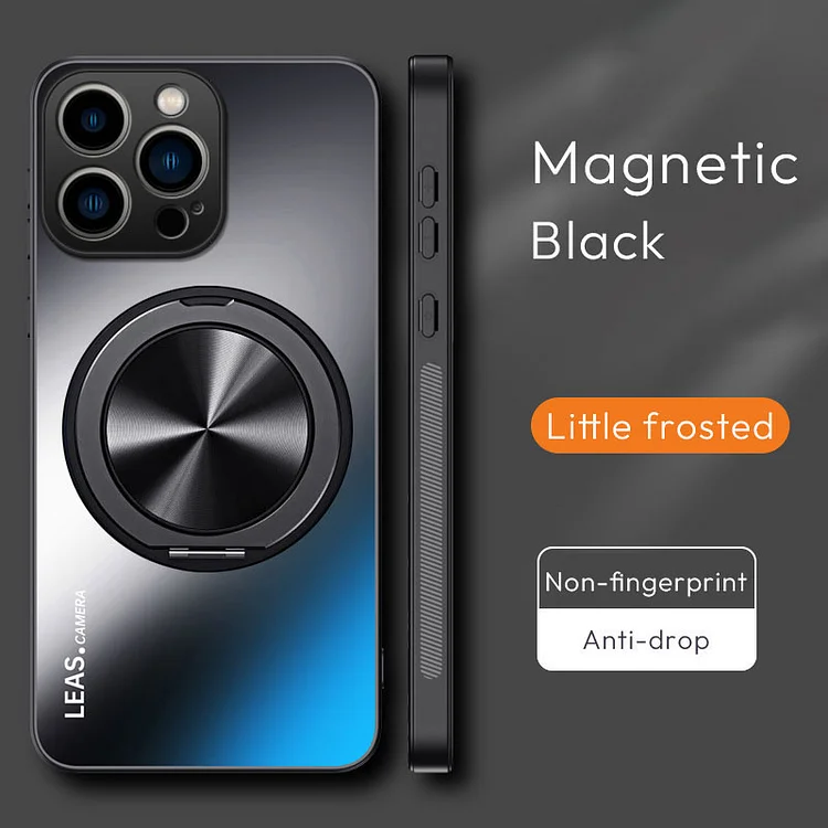 Lens Full Cover Anti-fall Frosted Magnetic Phone Case For iPhone
