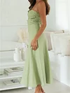 Solid Strapless Backless Waist Long Dress
