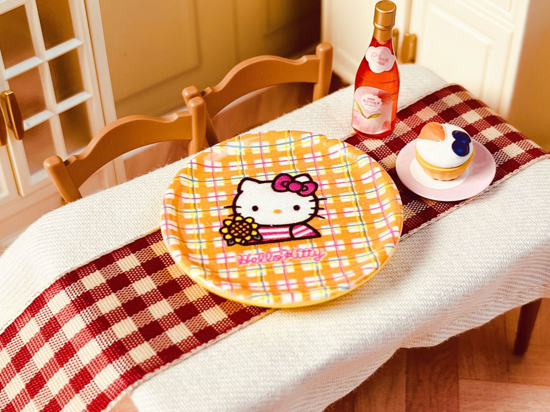 Mini Striped Dinner Plate Charm