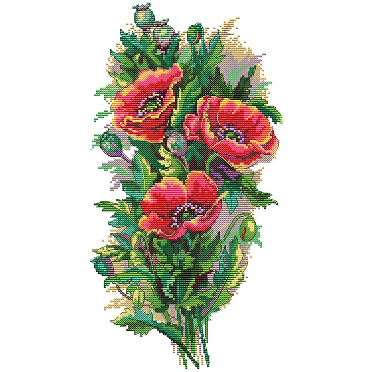 Joy Sunday Bouquet 14CT Stamped Cross Stitch 41*22CM