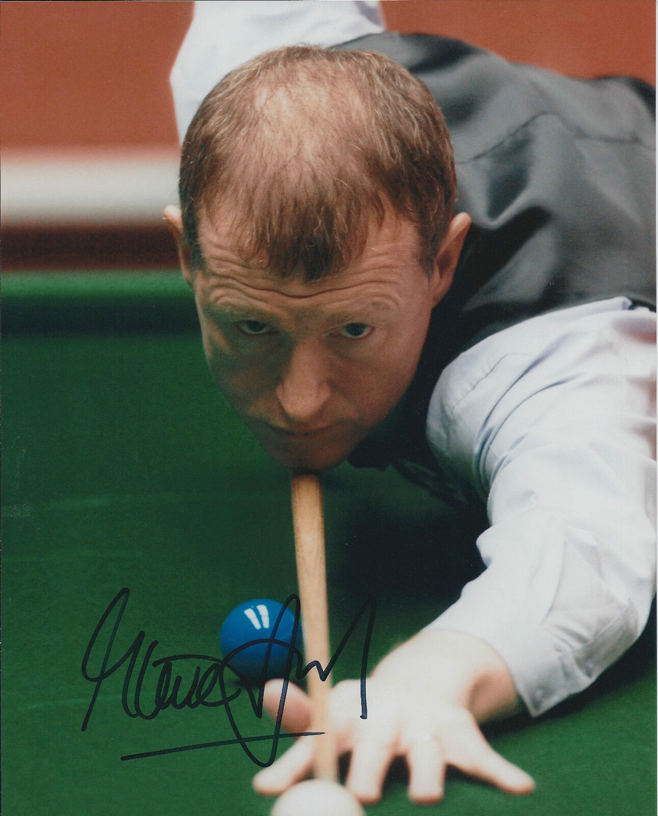 Steve DAVIS AUTOGRAPH 10x8 Signed Photo Poster painting AFTAL COA SNOOKER Former World No 1