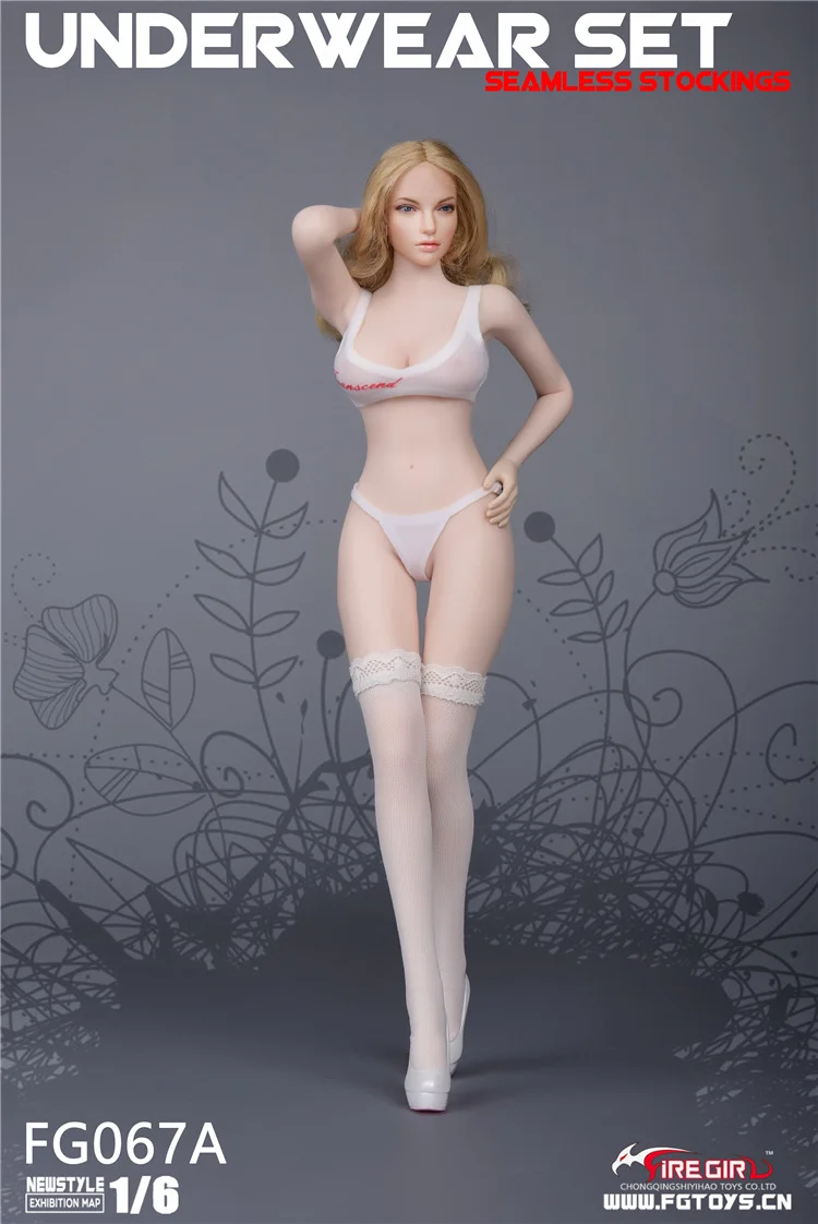 Fire Girl Toys 1/6 FG067 Seamless Stockings Underwear Suit for 12inch Action Figure DIY-aliexpress