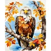 >SALE<Full Embroidery Cotton Thread 11CT Printed Woodland Eagle Cross Stitch 40x50cm
