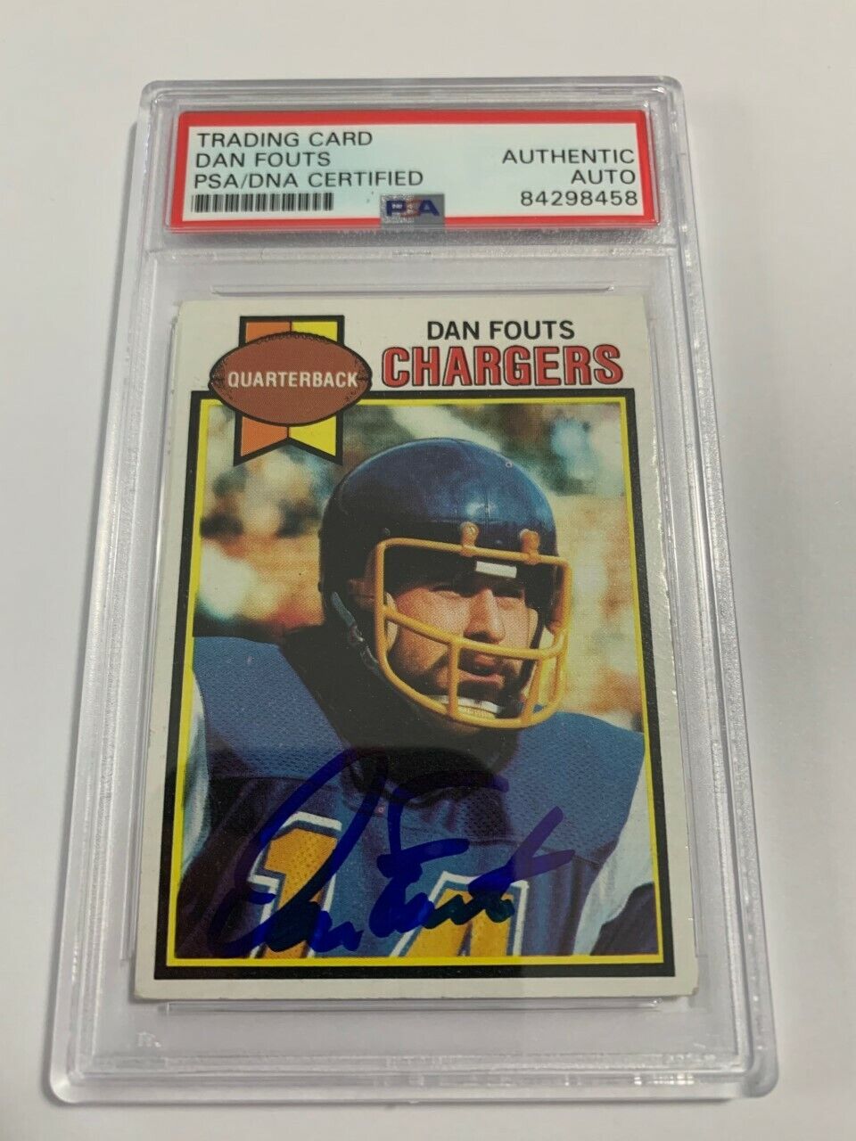 Dan Fouts HOF San Diego Chargers signed autograph 1979 Topps football card PSA