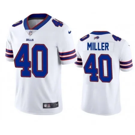 Youth Buffalo Bills #40 Von Miller White Vapor Untouchable Limited Stitched Jersey