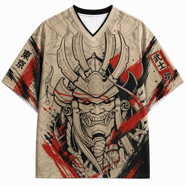Techwear Samurai Mask Short Sleeve Jersey