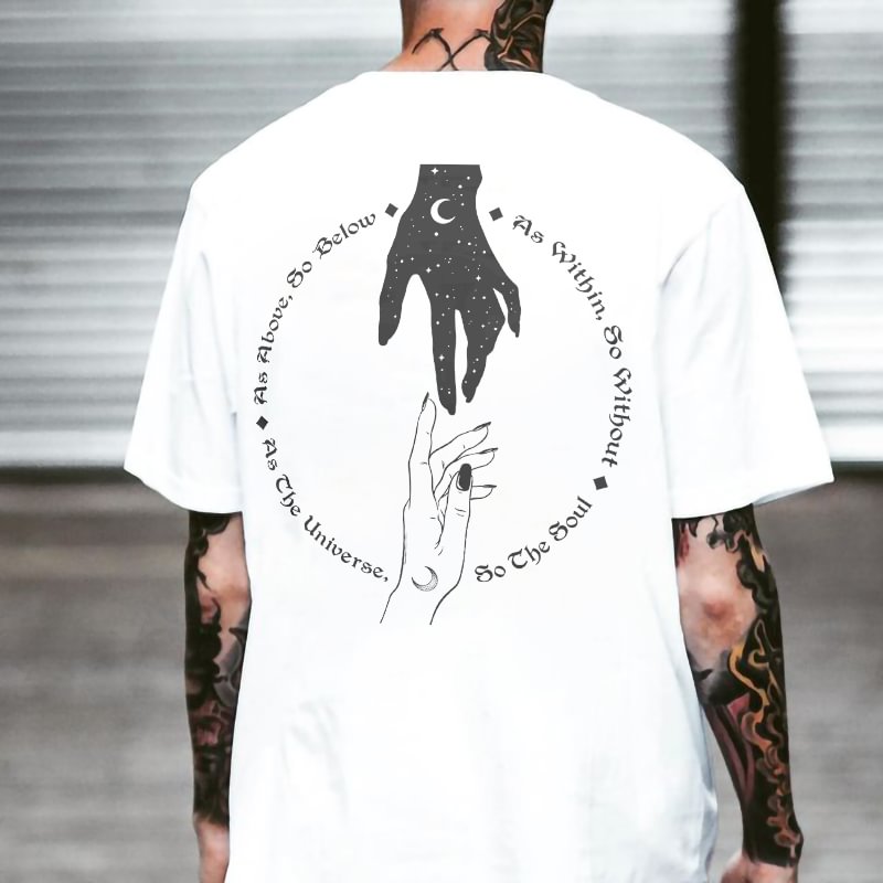 UPRANDY Hand letter printed men's t-shirt designer -  UPRANDY