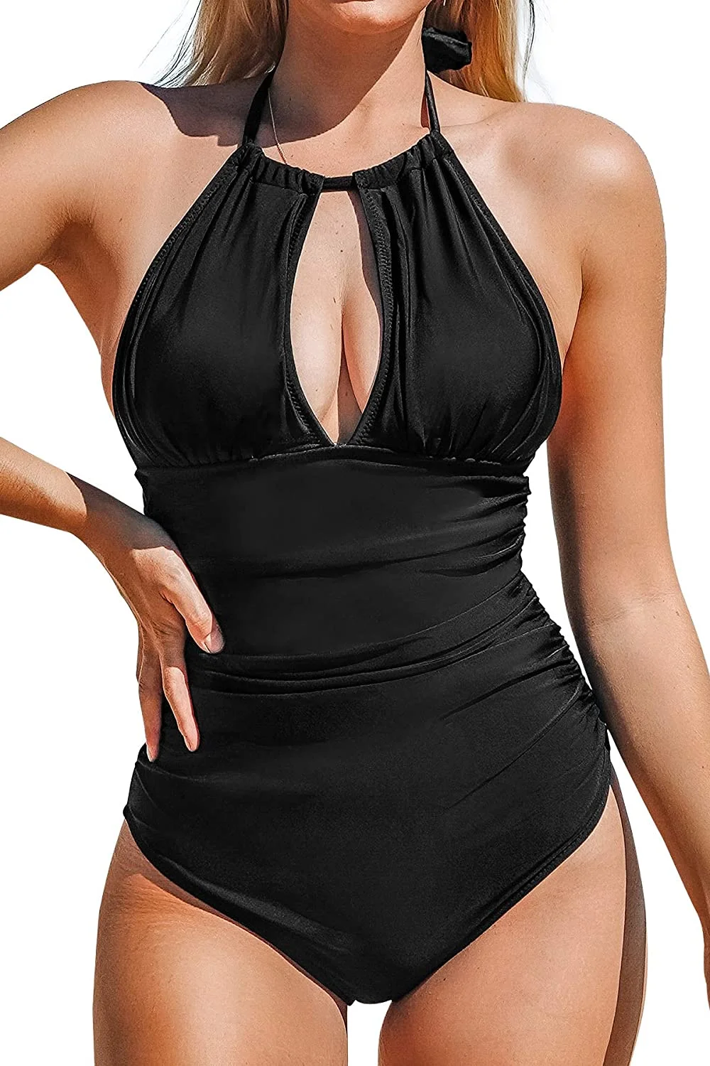 Women's One Piece Swimsuit Halter Tummy Control Multiway Swimwear Bathing Suits