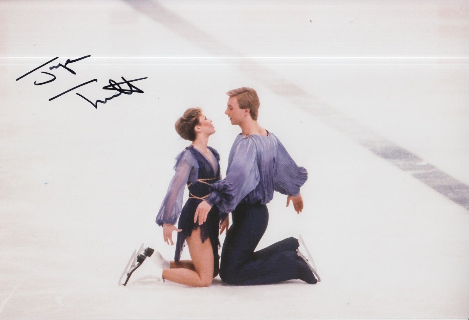 Jayne Torvill Hand Signed Olympics 12x8 Photo Poster painting 1.