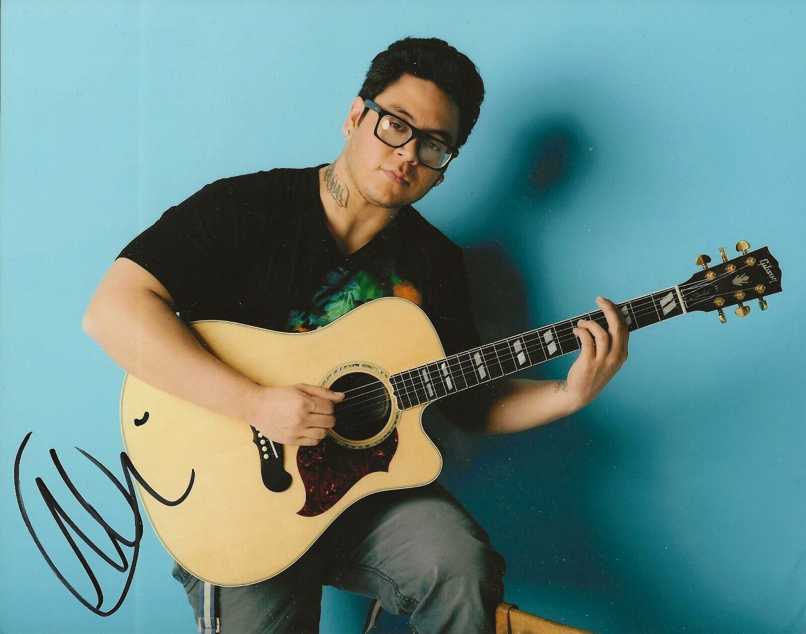 Andrew Garcia REAL hand SIGNED 8x10 Photo Poster painting COA American Idol GTFO My Room