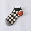 Summer Geometric Stylish Boat Socks 10 Pairs