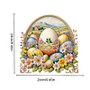 (US Only)Easter Egg Theme 2D Flat DIY Diamond Art Pendant Wall Decor for Home & Windows