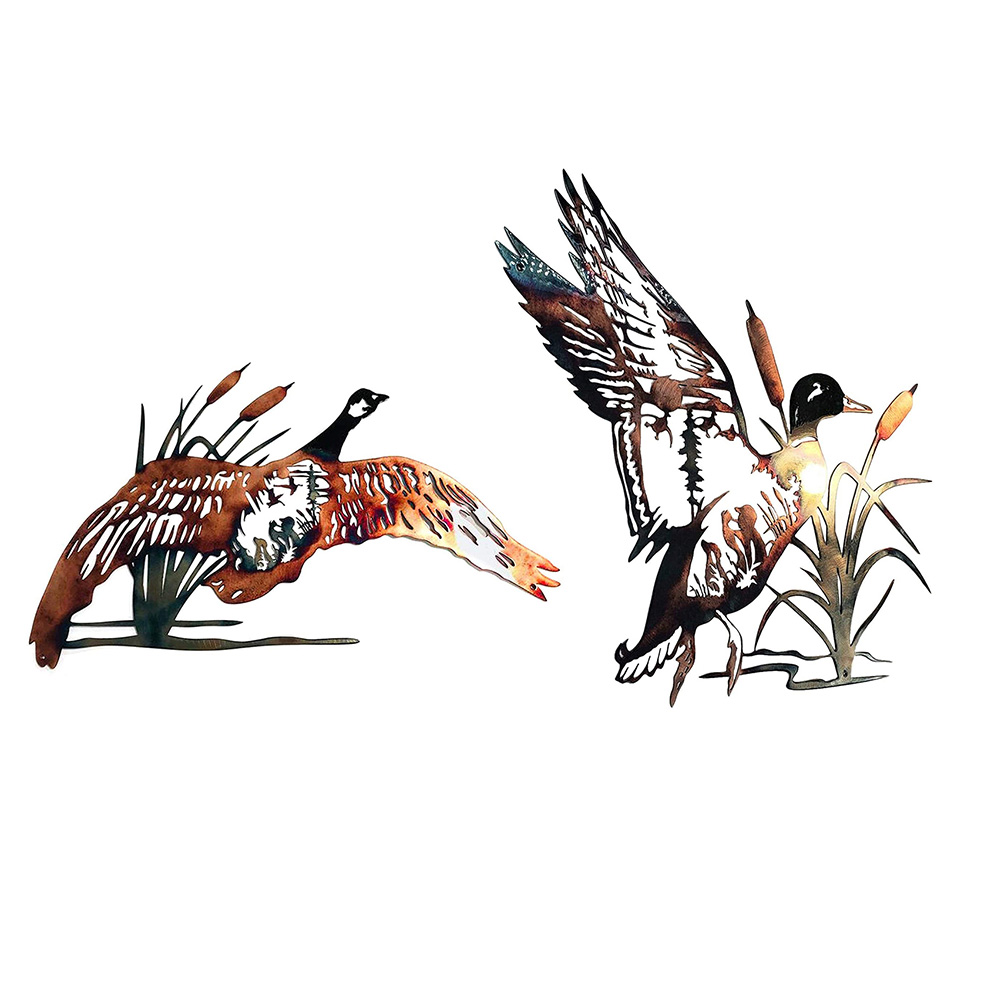 

Animal Silhouette Sculpture Wrought Iron Home Wall Hollow Stakes Pendant, 501 Original