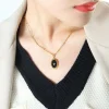 Black & Golden Star Pendant Necklace