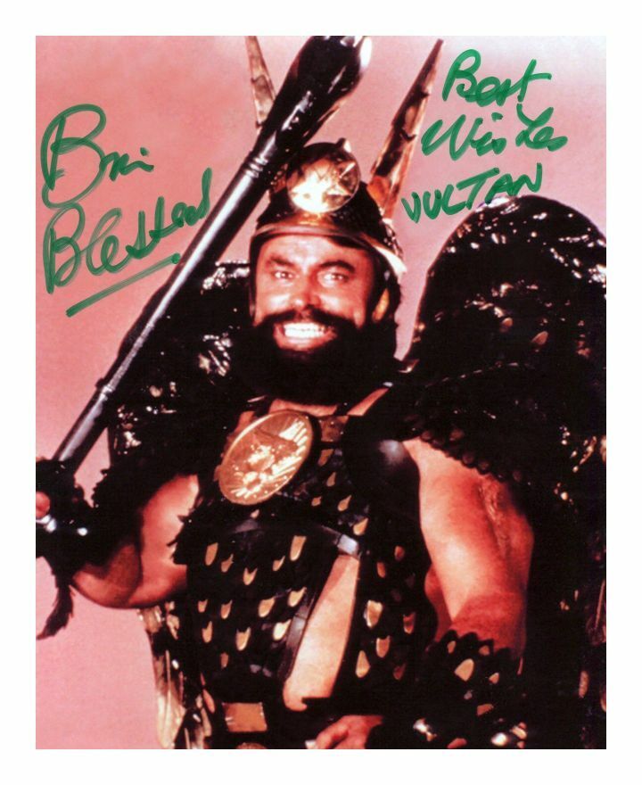 BRIAN BLESSED - FLASH GORDON AUTOGRAPH SIGNED PP Photo Poster painting POSTER