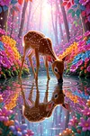 Luxury AB Velvet Diamond Painting Kit - Sika Deer