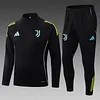 Joyfball 2025/2026 Juventus Half-Pull Training Suit Black Football Shirt 1:1 Thai Quality