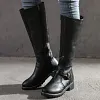 Women's Zip Tall Winter Leather Boots