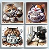 Cat-Full Embroidery 3 Strands 11CT Stamped Cross Stitch-40*40CM