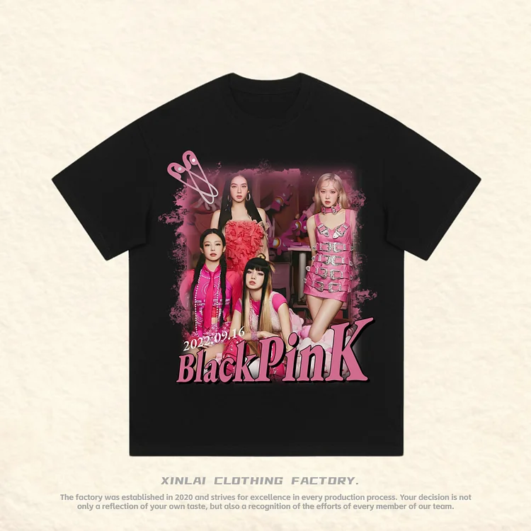 Pure Cotton K-pop Blackpink BPT-shirt weebmemes