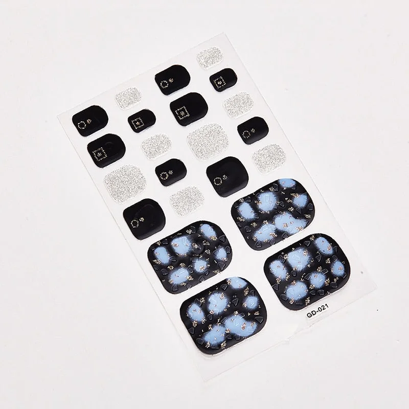 22 Tips/Sheet Designer Nail Decals Full Cover Nail Stickers Nail Designs Full Beauty Nail Art Stickers Creative Nail Decoration