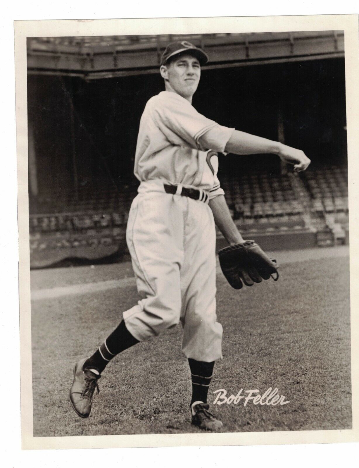 Bob Feller Cleveland Indians Vintage 1950s 8 x 10