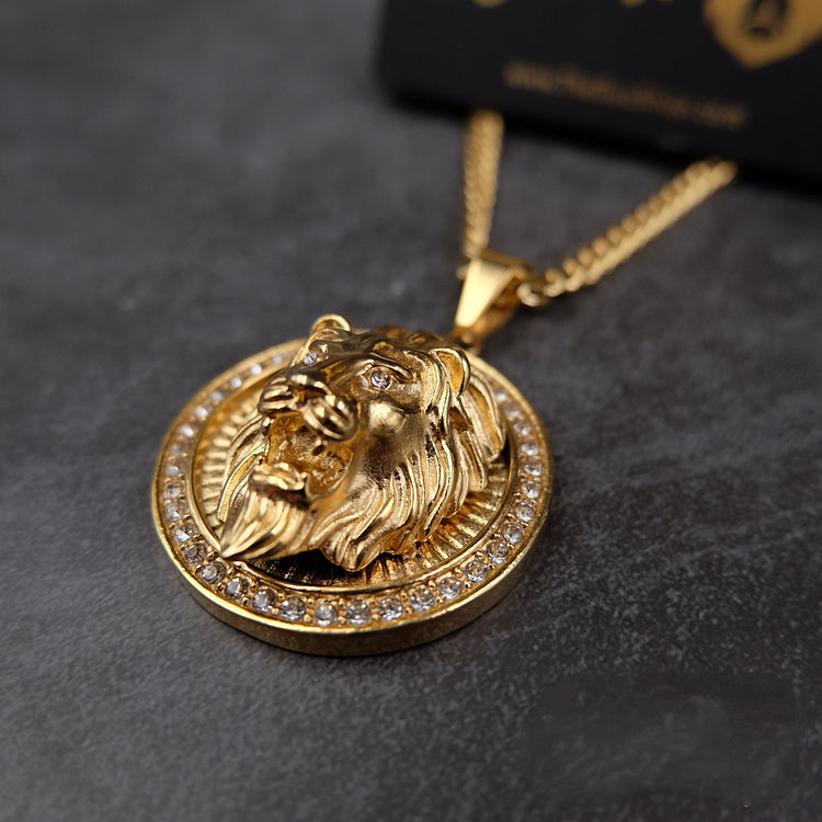 18K Gold Plating Lion Pendant