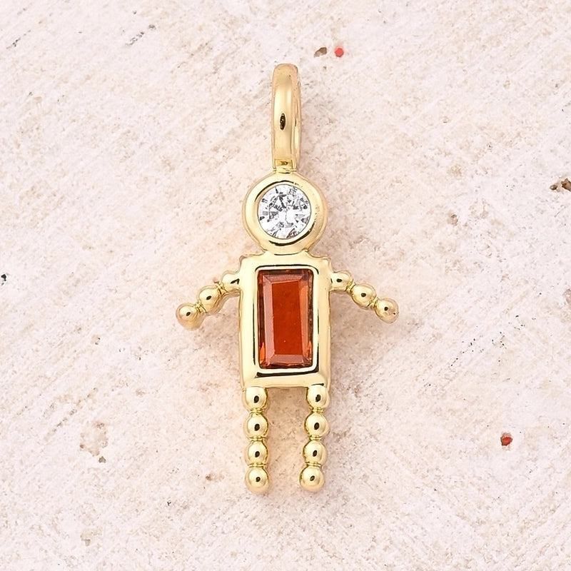 1 Piece 15×7.5mm Hole 2~2.9mm Copper Zircon 18K Gold Plated Geometric Simple Polished Jewelry Accessories Pendant