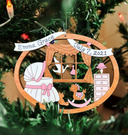 Ornements Prénoms Personnalisés avec date cadeau pour fille Jessemade FR