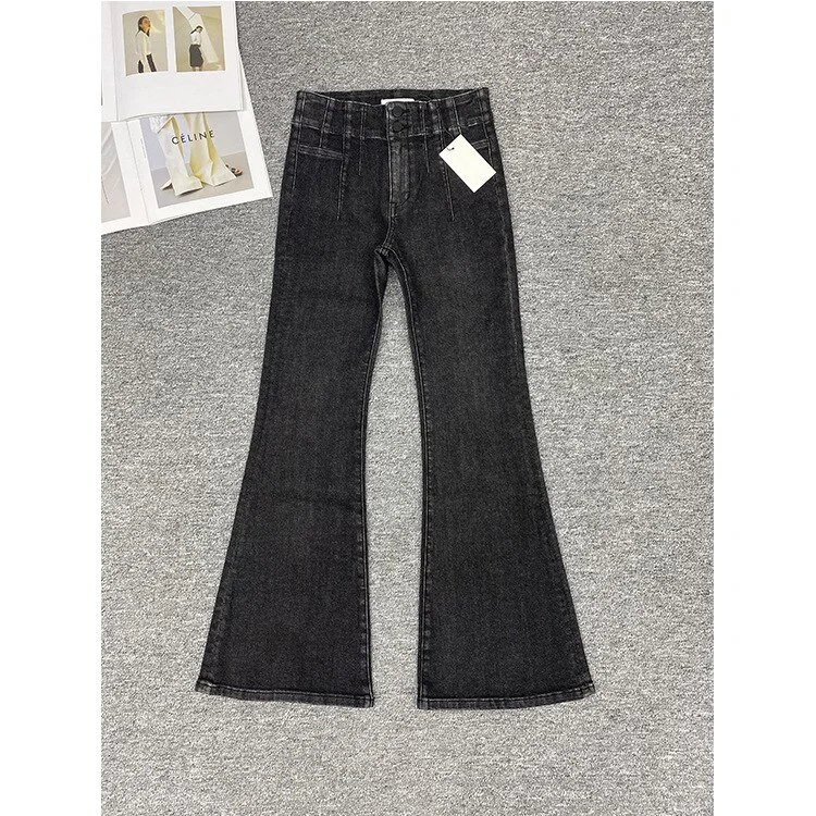Women High waisted stretch flared jeans fashion casual slim denim pants 2023 new