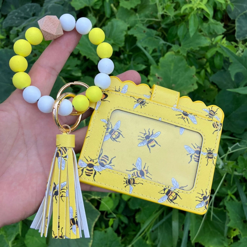 Unisex Printing Arylic Pu Leather Alloy Flip Cover Card Holders