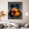 Sailing Boat In A Bottle - 11CT Counted Cross Stitch 40*50cm/15.75*19.69in