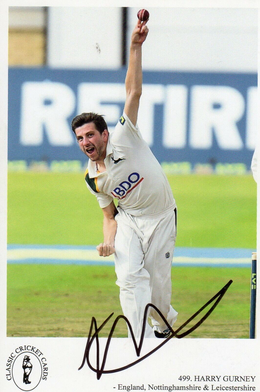 HARRY GURNEY AUTOGRAPH, CRICKET, SPORT