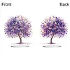 Diamond Painting Acrylic Purple Flower Tree Diamond Painting Desktop Decors for Beginner