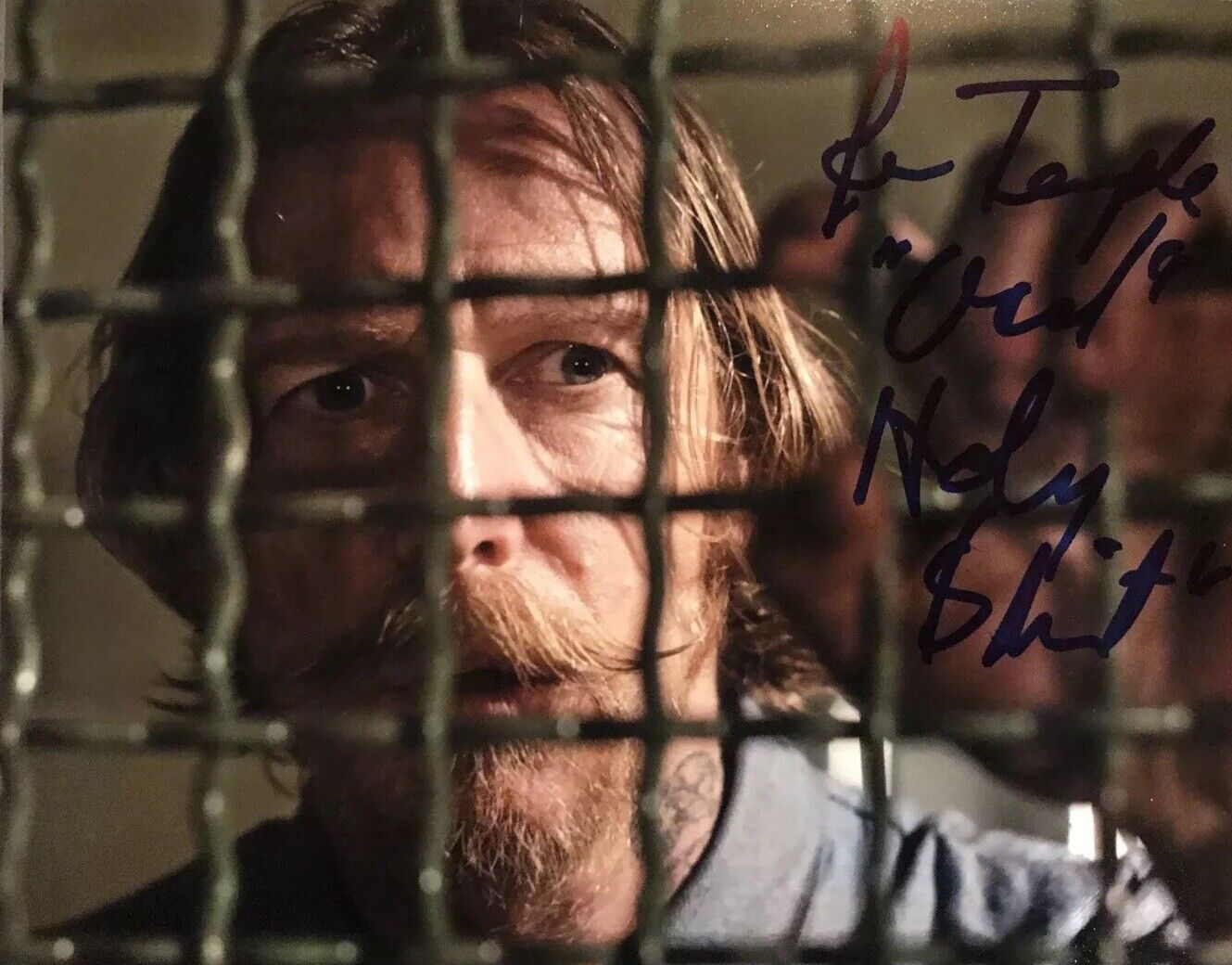 LEW TEMPLE HAND SIGNED 8x10 Photo Poster painting THE WALKING DEAD AXEL